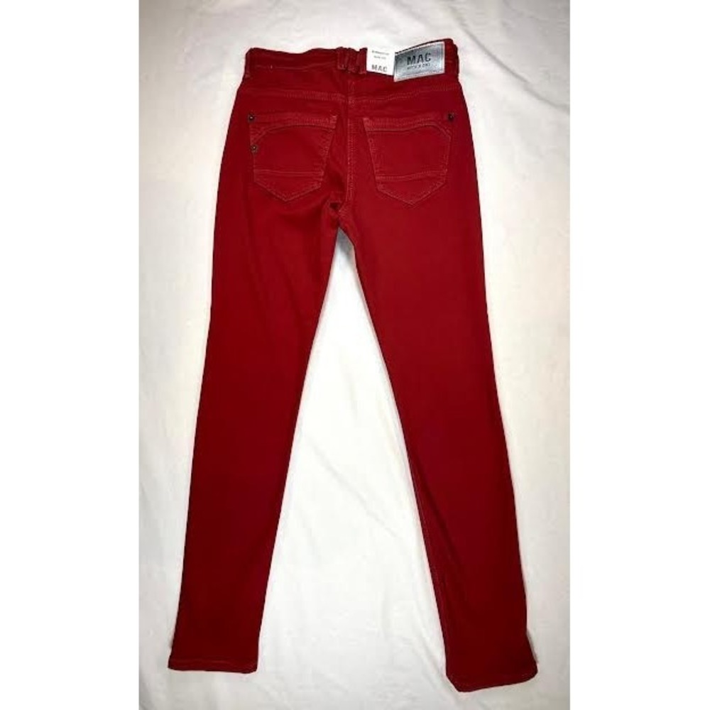 MAC Rich Jeans Womens 28x31 Red Straight Fit Slim Leg Stretch Casual NWT - Picture 9 of 11